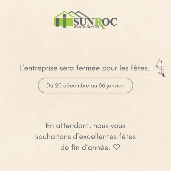 Fermeture exceptionnelle du 20 décembre 2024 au 06 janvier 2025